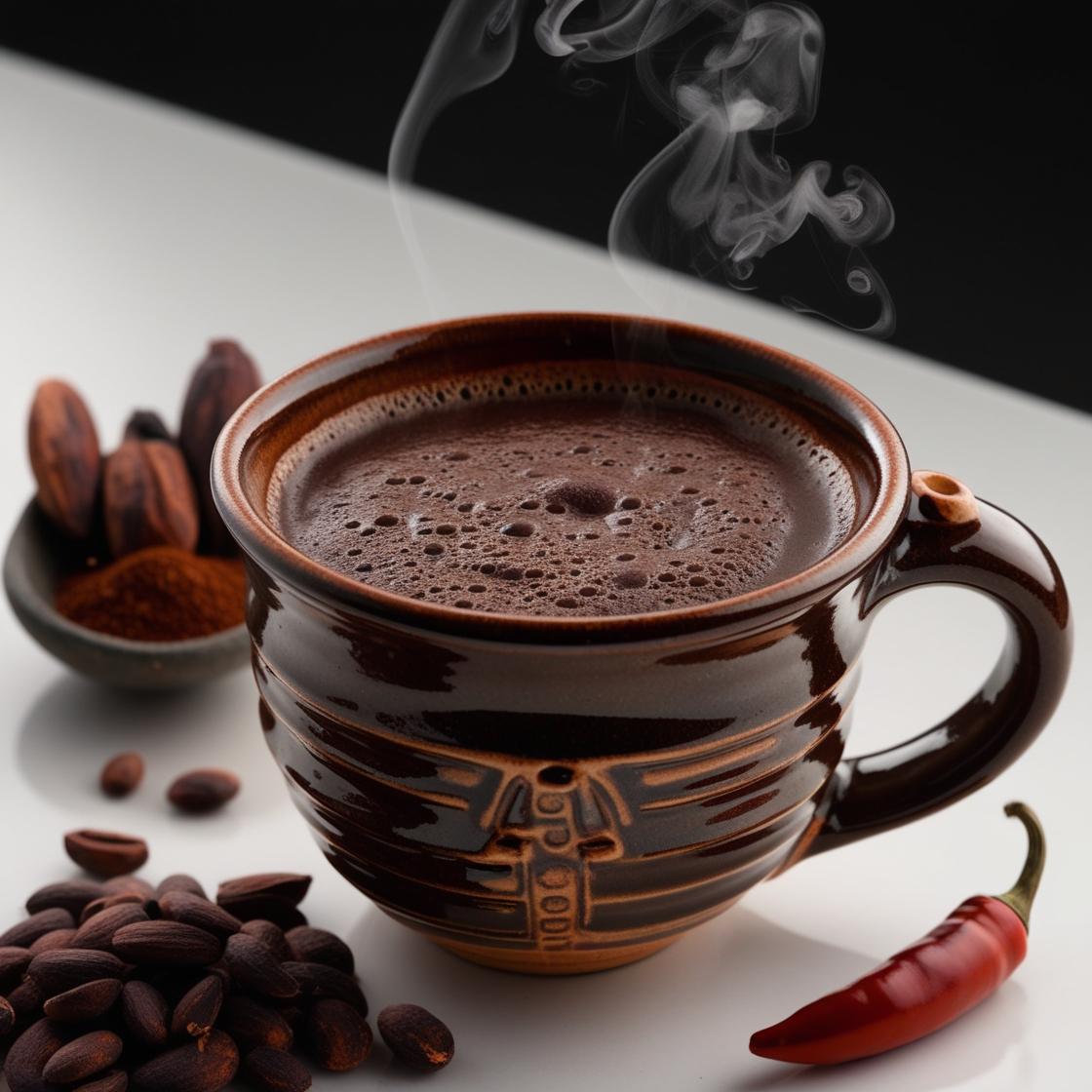Ancient Mayan spiced drinking chocolate